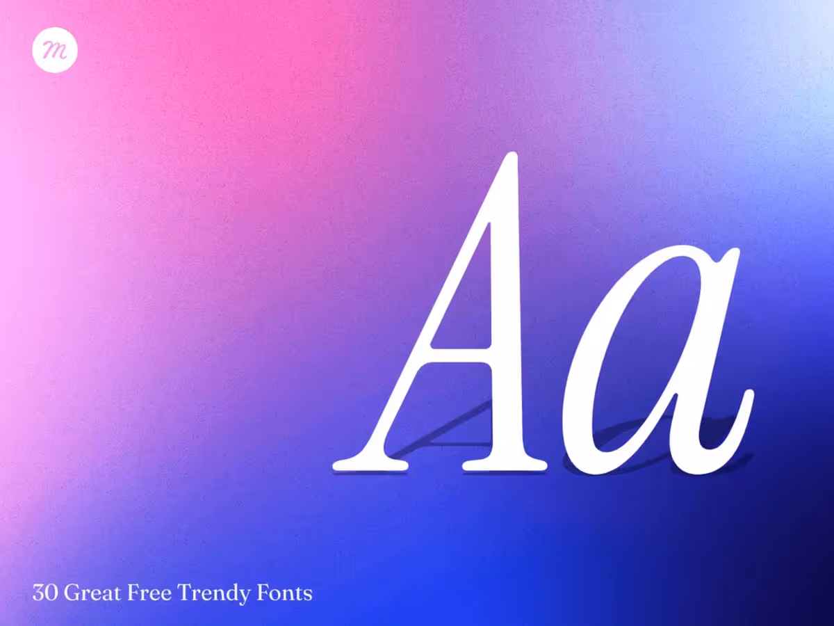 30 безкоштовних трендових шрифтів 2025 Основне зображення