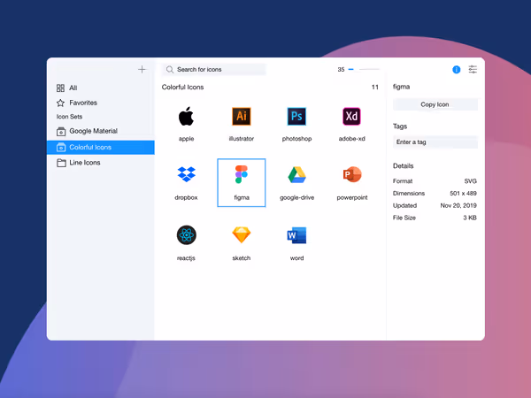 Iconset — лучший органайзер иконок для Mac и Windows Основне зображення