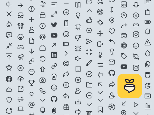 Akar icons - бесплатная коллекция интерфейсных иконок Основне зображення