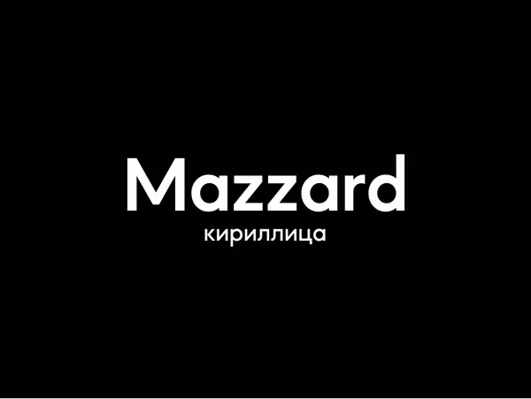 Mazzard шрифт Основне зображення