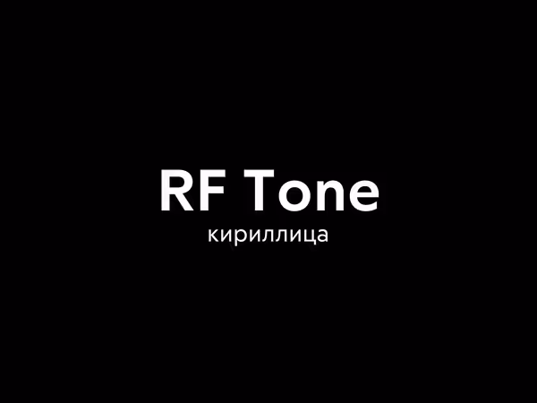 RF Tone шрифт Основне зображення