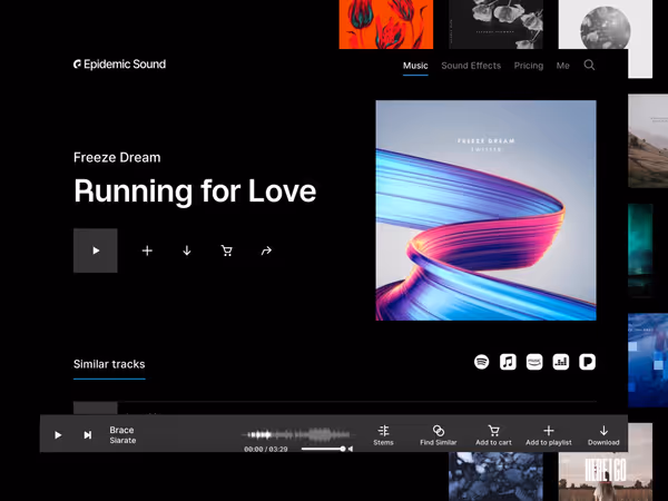 EpidemicSound — музыка для видео монтажа Основне зображення