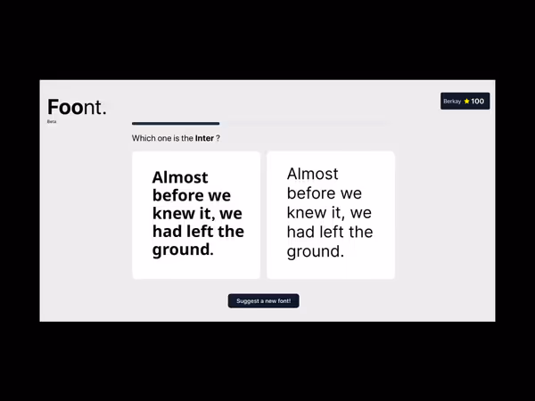 Foont - шрифтовая игра для дизайнеров Основне зображення
