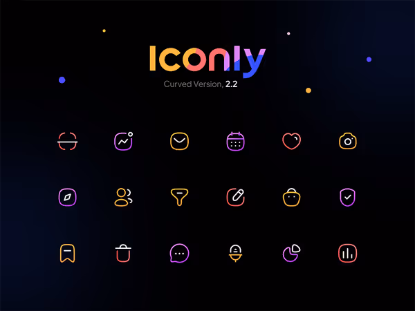 Iconly 2: 600+ бесплатных иконок для UI Основне зображення