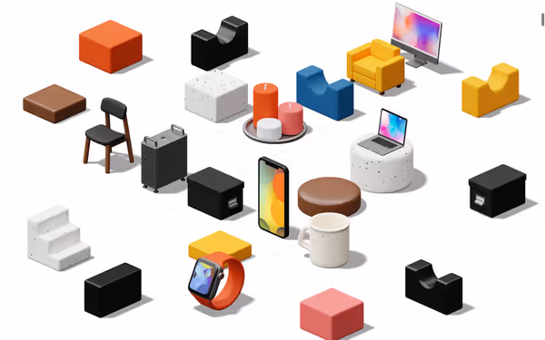 Isometrica - изометрические 3d иллюстрации для Figma Основне зображення
