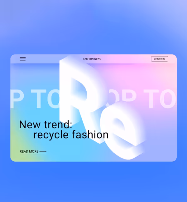 Об'ємні букви з градієнтом у Figma Основне зображення