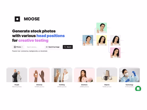 Moose — cтокова AI платформа для генерації фото Основне зображення