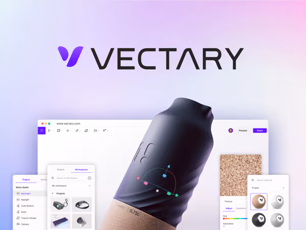 Vectary — AI інструмент для 3D-моделювання Основне зображення