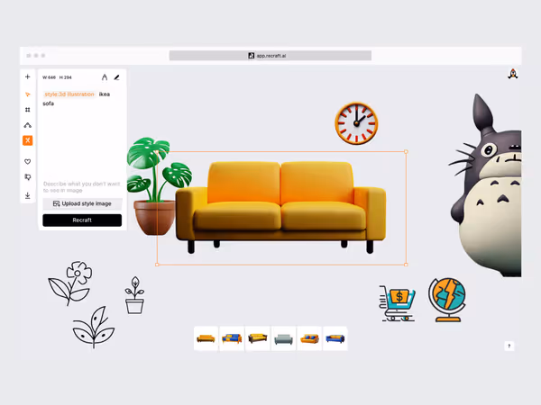 Reсraft – AI інструмент для створення векторної та 3D графіки Основне зображення