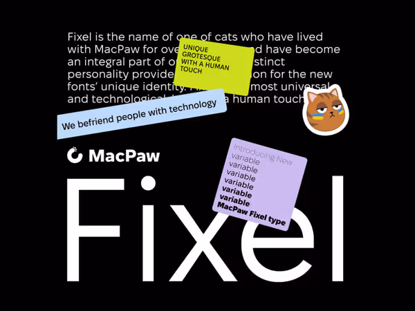 Fixel — безкоштовний український шрифт від MacPaw Основне зображення