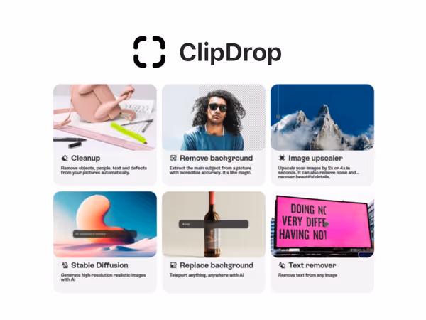 ClipDrop — AI інструмент для редагування зображень Основне зображення