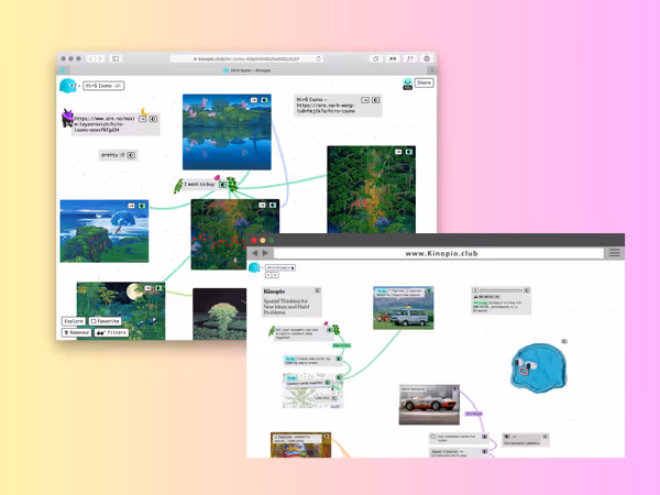 Kinopio — дошка думок або мудборд візуального мислення Основне зображення