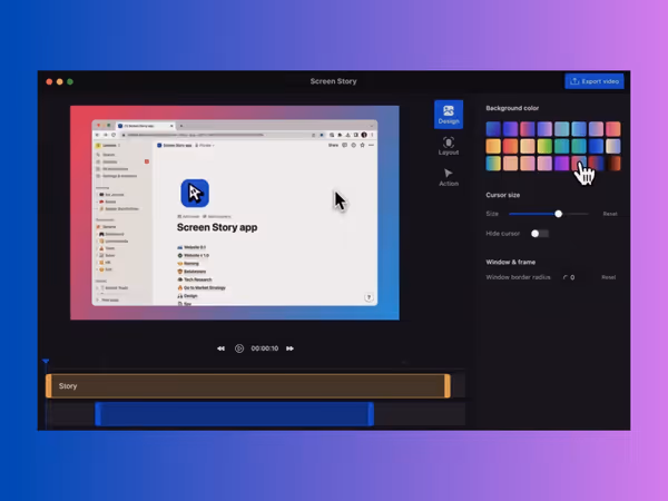 Screenstory – інструмент для створення гарних записів екрана Основне зображення