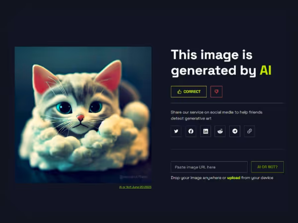 AI or Not — сервіс для розпізнання AI-зображень Основне зображення