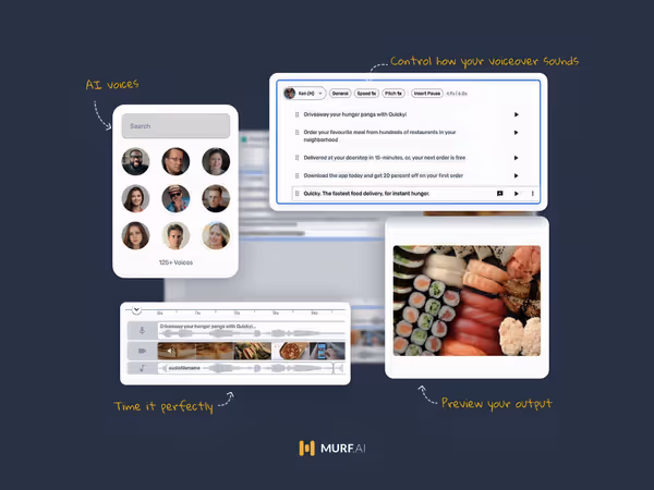 Murf — AI генератор озвученого тексту, який дозволяє конвертувати текст у мову та диктувати Основне зображення