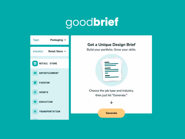 Goodbrief — інструмент для  генерації дизайнерських брифів Основне зображення