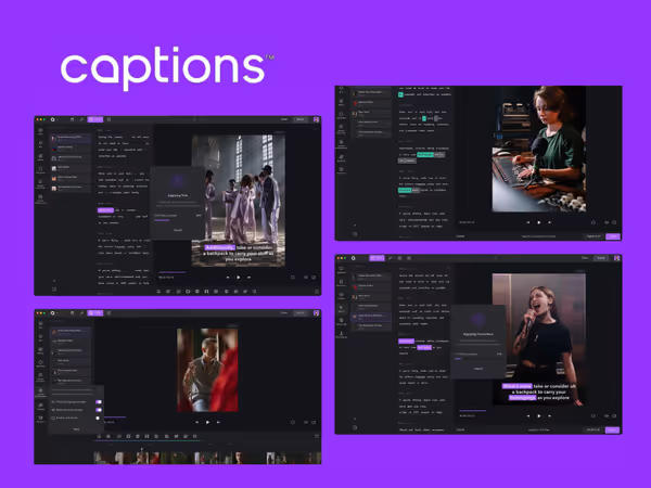 Сaptions — AI інструмент для  автоматичної обробки аудіо і відео Основне зображення