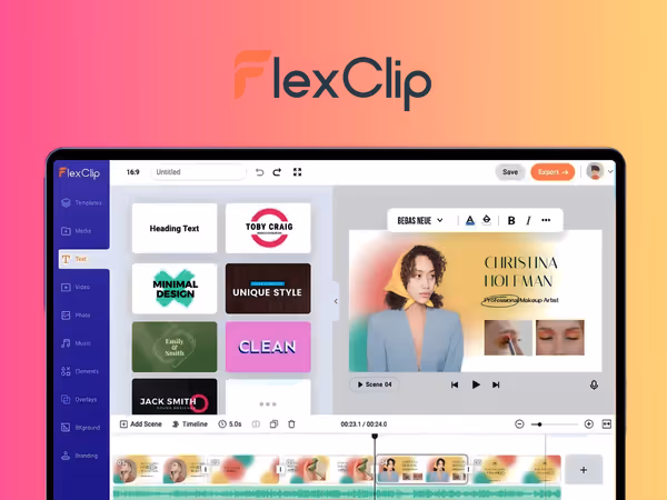 FlexClip — AI cервіс для редагування відео Основне зображення