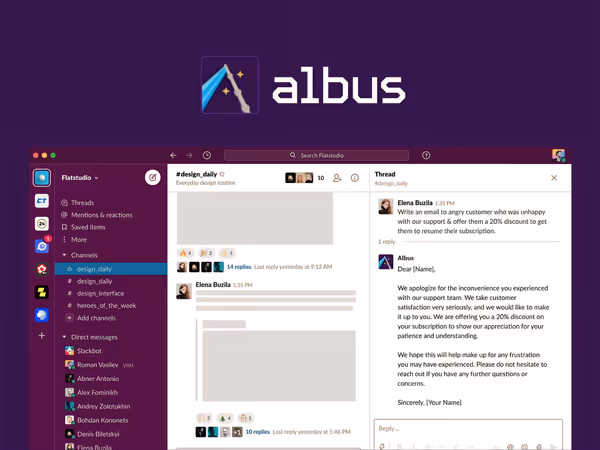 Albus — персональний AI асистент на базі ChatGPT для Slack Основне зображення