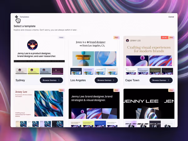 Contra Magic — AI інструмент для створення дизайнерського портфоліо Основне зображення