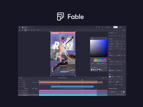 Fable – веб-платформа для motion-дизайну Основне зображення