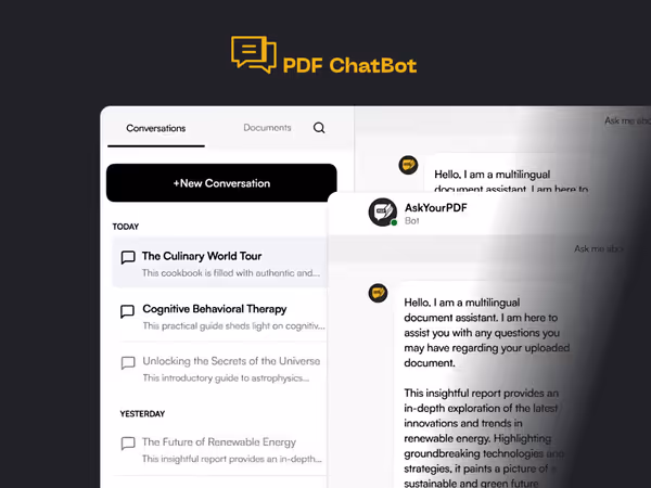 AskYourPDF — AI інструмент для спрощення роботи з PDF файлами Основне зображення