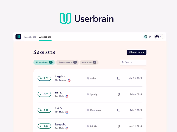 Userbrain — AI інструмент для тестування інтерфейсів Основне зображення