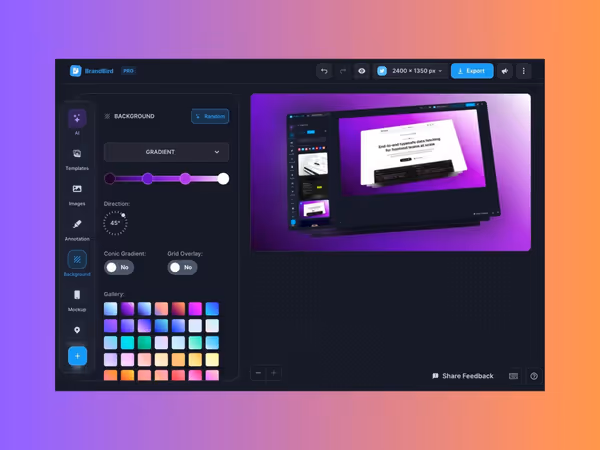 BrandBirdApp — AI сервіс, що перетворює скриншоти на графіку та 3D Основне зображення