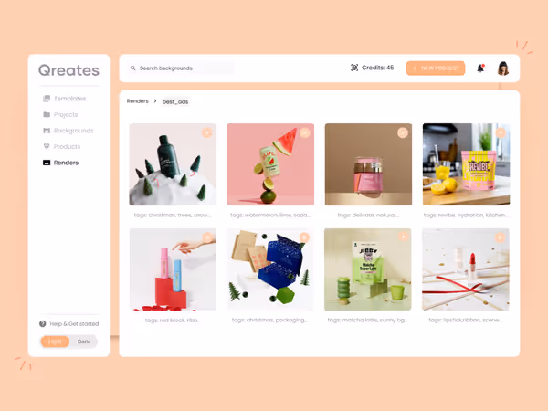 Qreates — платформа для створення мокапів з фото продуктів Основне зображення